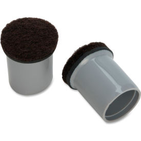 Lorell® Gray Replacement Chair Tips with Felt - 0.875