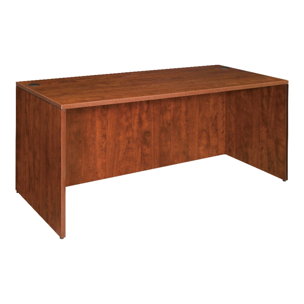 Lorell Essentials 48inW x 24inD Rectangular Shell Computer Desk, Cherry MPN:69411