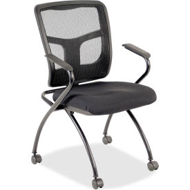 Lorell Mesh-Back Guest Chair LLR84374 Black Set of 2 LLR84374