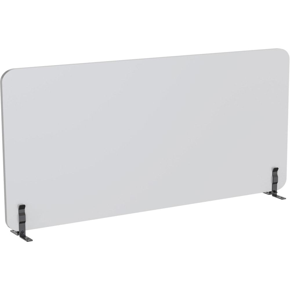 Lorell Acoustic Desktop Privacy Panel, 59inW x 23.6inH, Polyester Fiber, Light Gray MPN:25962