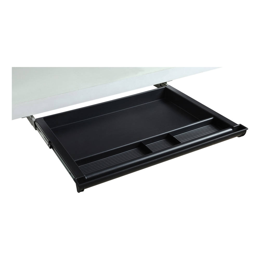 Lorell Laminate Desk 4-compartment Drawer, Black MPN:82092