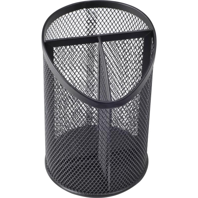 Lorell Mesh Pencil Cup, 6inH, Black MPN:84140