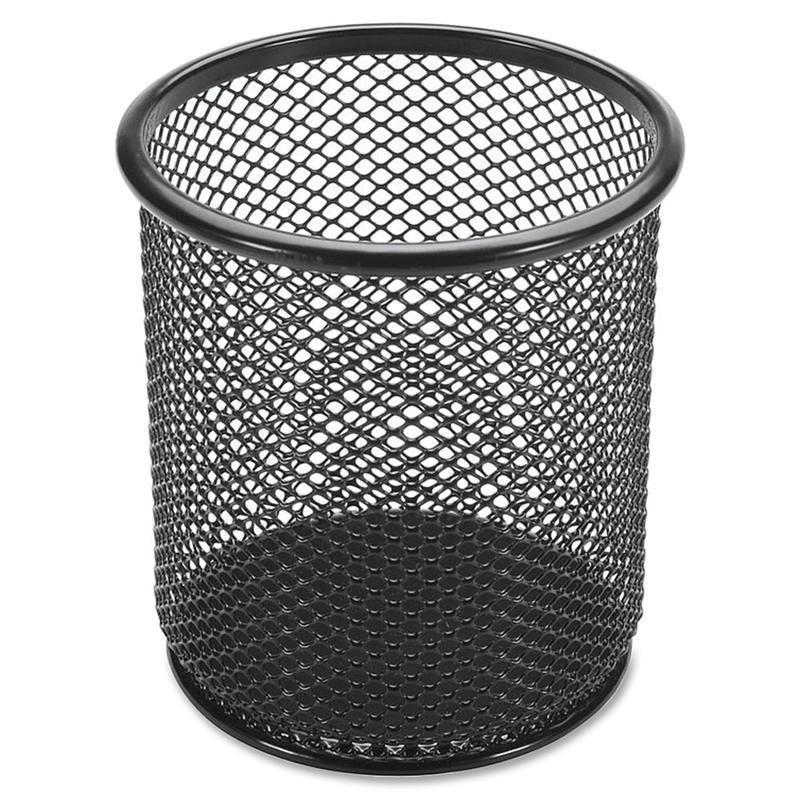 Lorell Mesh Pencil Cup, 3 1/2inH, Black MPN:84149