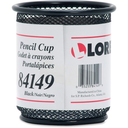 Pencil Holder, Black, Steel MPN:LLR84149
