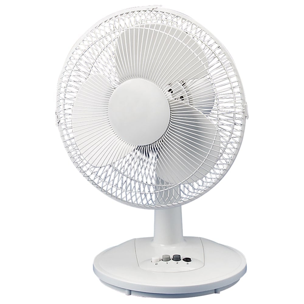 Atlantic Breeze 12in Oscillating Desk Fan, Light Gray (Min Order Qty 2) MPN:44551