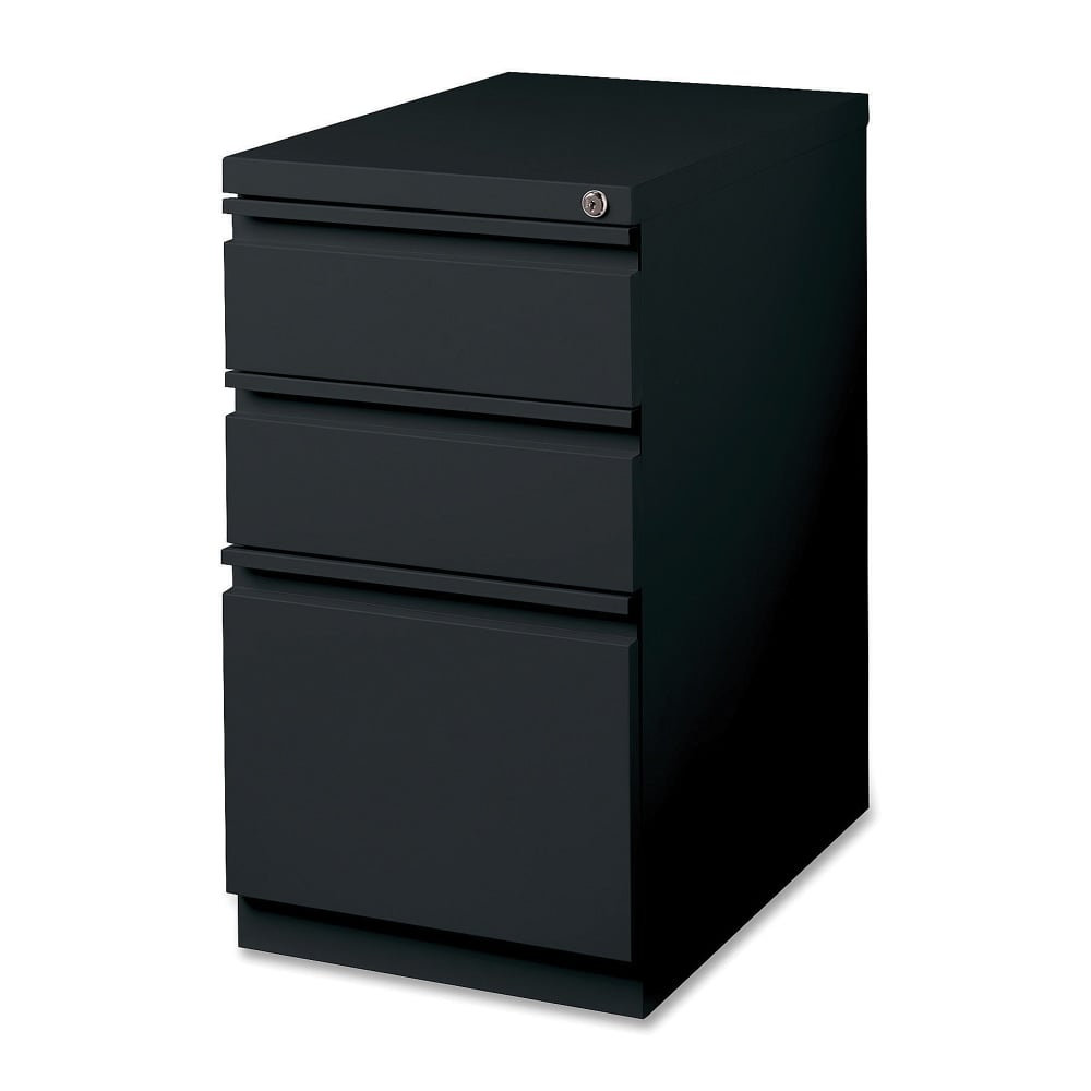 Lorell 19-7/8inD Vertical 3-Drawer Mobile Pedestal File Cabinet, Black MPN:49521