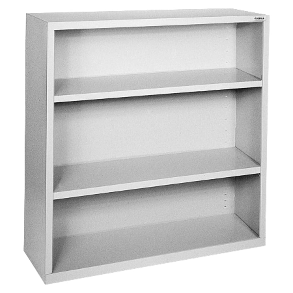 Lorell Fortress Series Steel Modular Shelving Bookcase, 3-Shelf, 42-1/2inH x 34-1/2inW x 13inD, Light Gray MPN:41283