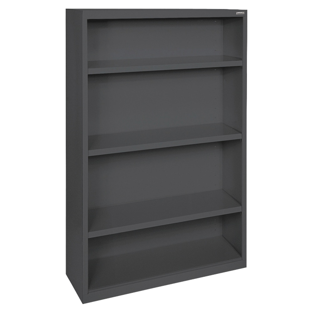 Lorell Fortress Series Steel Modular Shelving Bookcase, 4-Shelf, 60inH x 34-1/2inW x 13inD, Black MPN:41288