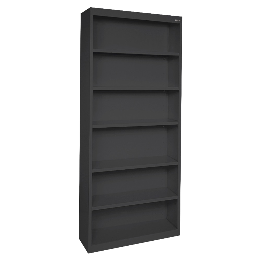 Lorell Fortress Series Steel Modular Shelving Bookcase, 6-Shelf, 82inH x 34-1/2inW x 13inD, Black MPN:41294