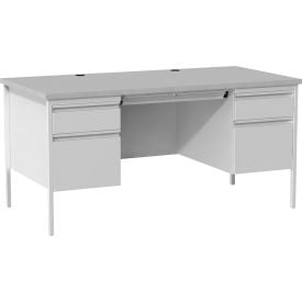 Lorell Double Pedestal Steel Desk - 60