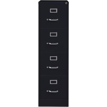 Vertical File Cabinet, Black, Steel MPN:LLR60650
