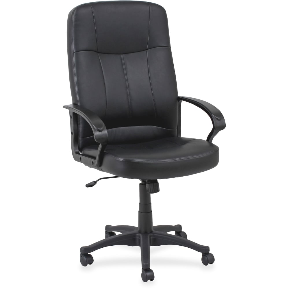 Lorell Chadwick Executive Ergonomic Bonded Leather High-Back Chair, Black MPN:60120