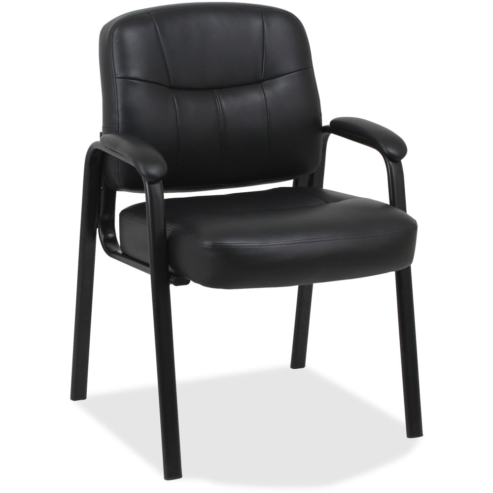 Lorell Chadwick Bonded Leather Guest Chair, Black MPN:60122
