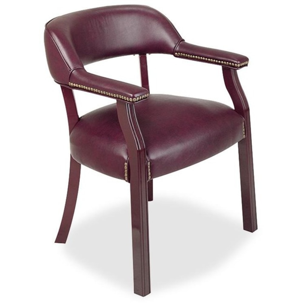 Lorell Berkeley Traditional Captain Side Chair, Oxblood/Burgundy MPN:60600