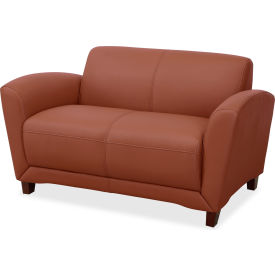 Lorell® Reception Loveseat - Mahogany LLR68947