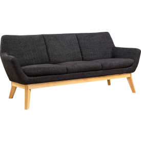 Lorell® Upholstered Fabric Sofa - Black - Quintessence Collection LLR68960