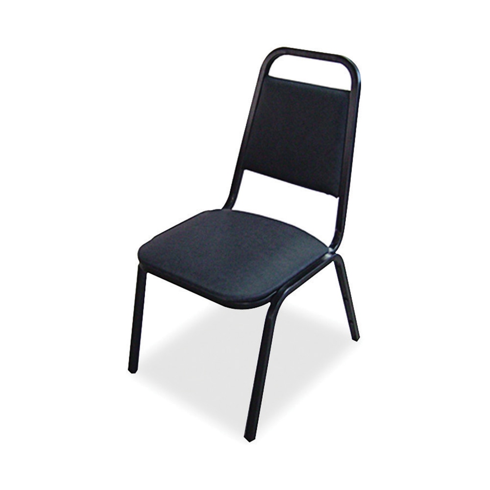 Lorell Banquet Stack Chair, Vinyl, Black, Set Of 4 MPN:62512