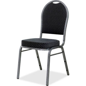 Lorell® Upholstered Textured Fabric Stacking Chair - Gray - 4/Pack 62525