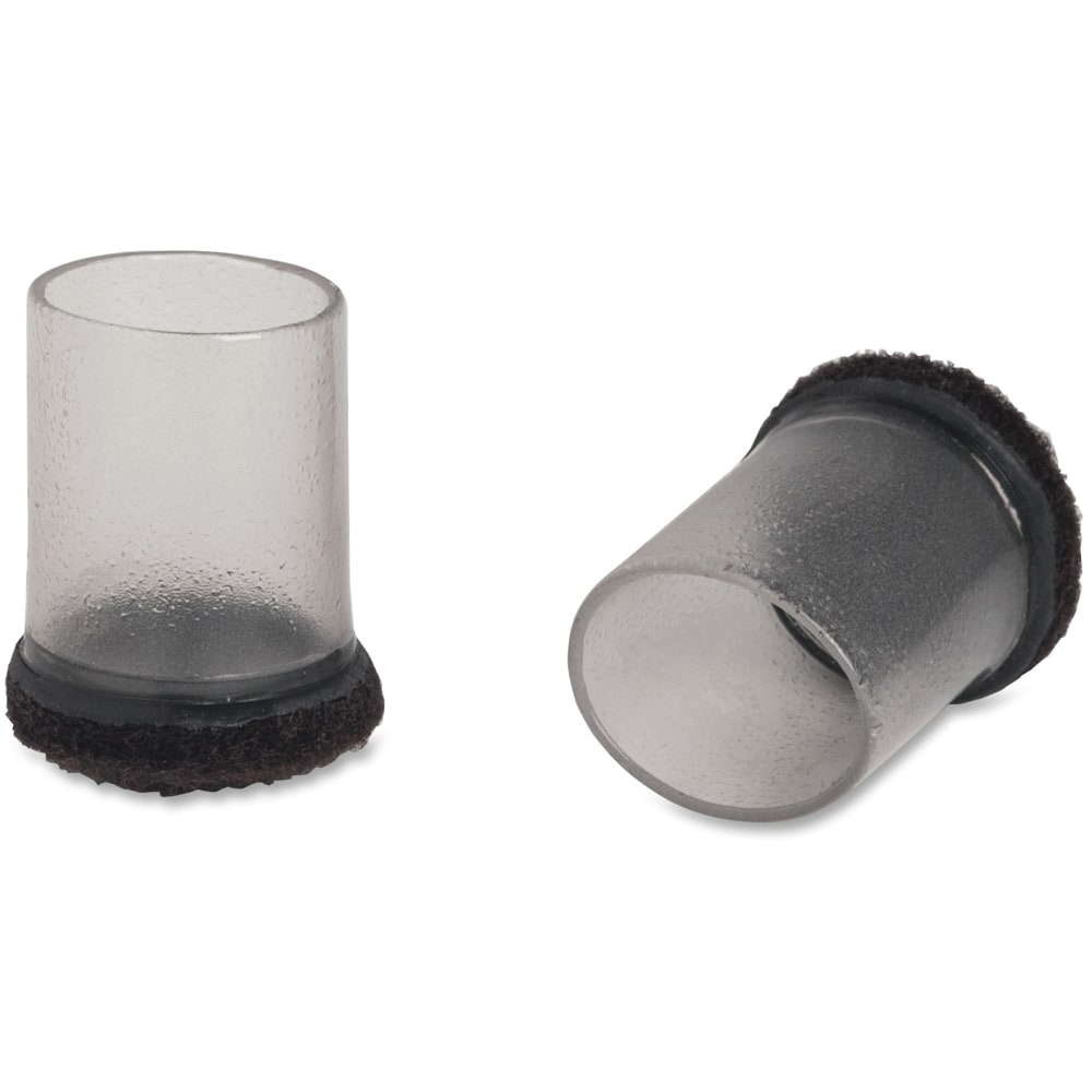 Lorell Sleeve Hard Floor Protectors, 1-7/8in x 1-1/4in, Clear, Set Of 8 Protectors MPN:49321
