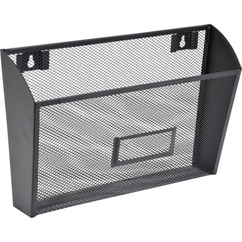 Lorell Mesh Single Wall Pocket, Letter Size, Black MPN:84144