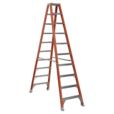 10' Fiberglass Twin Stepladder Type 1A MPN:FM1510