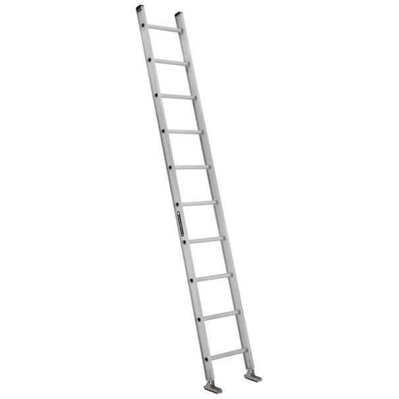 10 ft Overall H, Straight Ladder, Aluminum, Natural Finish, 300 lb Load Capacity MPN:AE2110