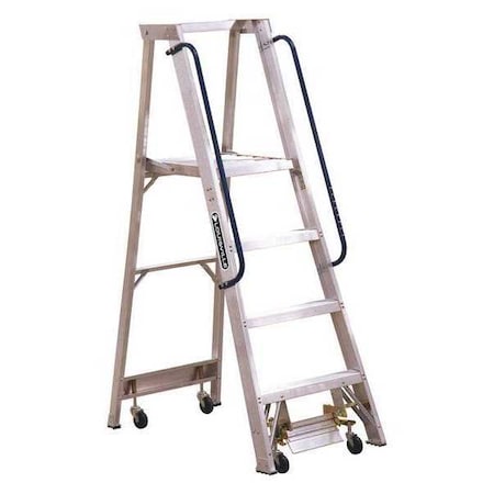 5 ft 9 in Aluminum Platform Stepladder, 300 lb Capacity MPN:AP5004