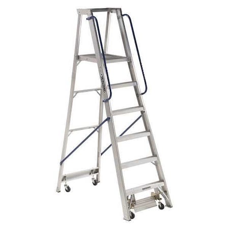 7 ft 7 in Aluminum Platform Stepladder, 300 lb Capacity MPN:AP5006