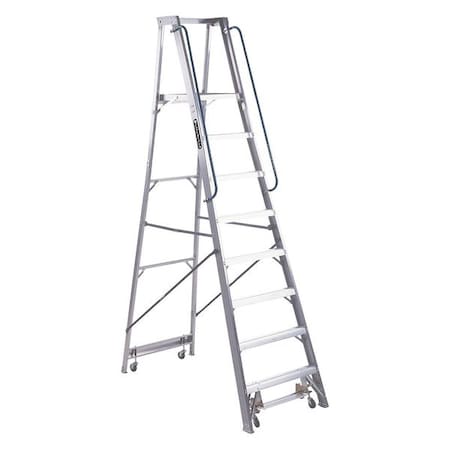 9 ft 6 in Aluminum Platform Stepladder, 300 lb Capacity MPN:AP5008