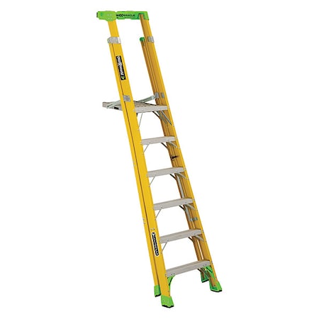 9 ft 0.25 ft Fiberglass Platform Stepladder, 375 lb Capacity MPN:FCP1406HD