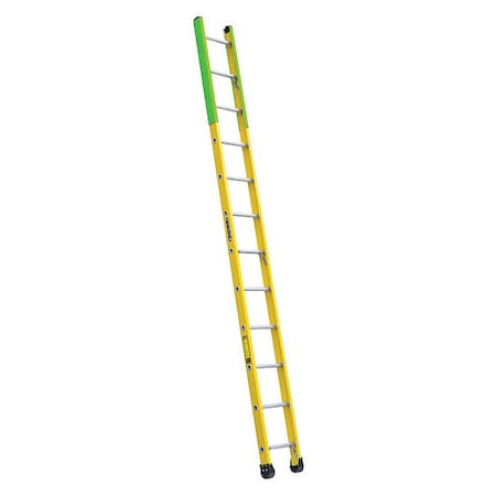 12 ft Overall H, Manhole Ladder, Fiberglass, Yellow Finish, 375 lb Load Capacity MPN:FE8912