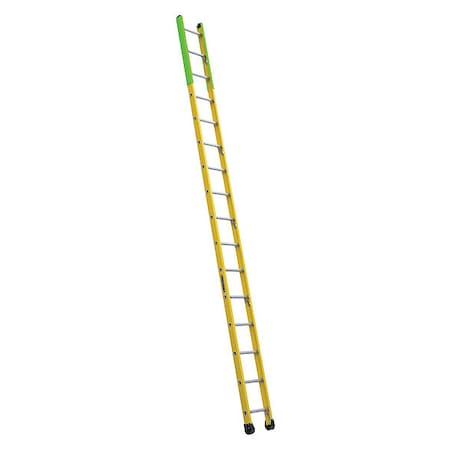 16 ft Overall H, Manhole Ladder, Fiberglass, Yellow Finish, 375 lb Load Capacity MPN:FE8916