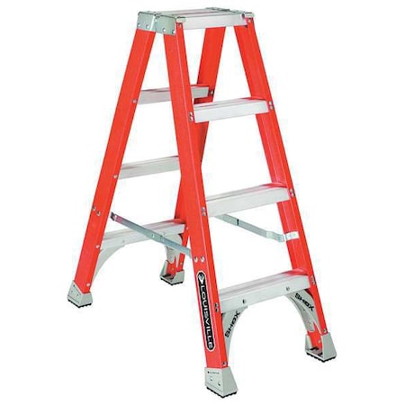 4 ft Fiberglass Twin Stepladder, 300 lb Capacity MPN:FM1504
