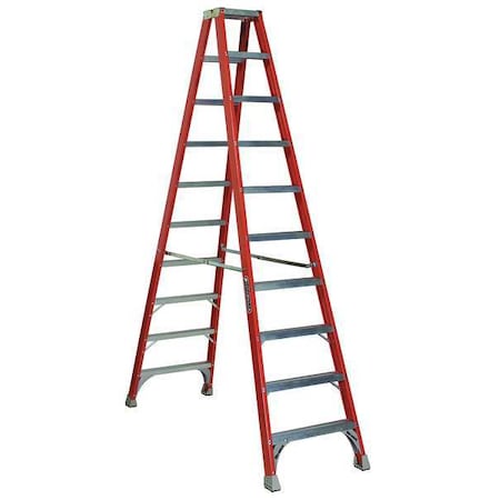 10 ft Fiberglass Twin Stepladder, 300 lb Capacity MPN:FM1510