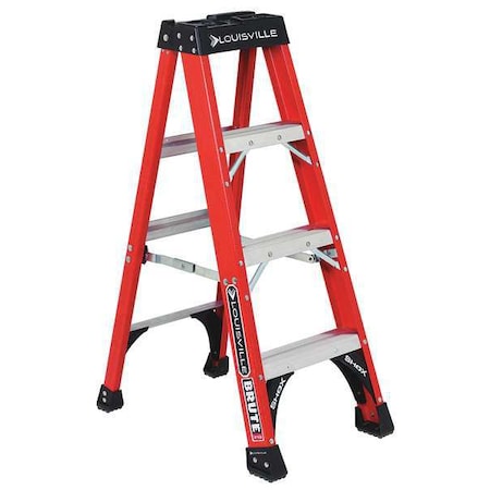 4 ft Fiberglass Stepladder, 375 lb Capacity MPN:FS1404HD