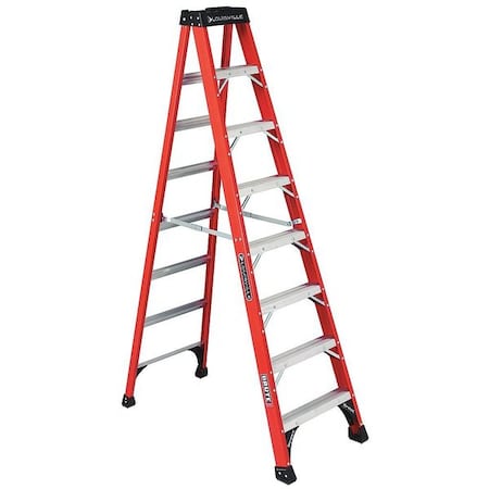8 ft Fiberglass Stepladder, 375 lb Capacity MPN:FS1408HD