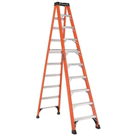 10 ft Fiberglass Stepladder, 375 lb Capacity MPN:FS1410HD