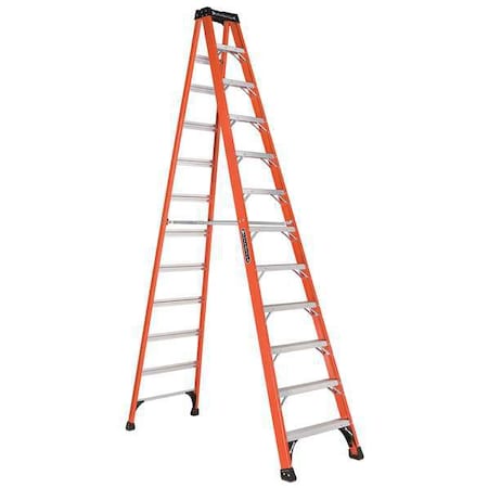 12 ft Fiberglass Stepladder, 375 lb Capacity MPN:FS1412HD