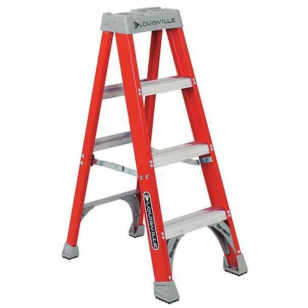 4 ft Fiberglass Stepladder, 300 lb Capacity MPN:FS1504