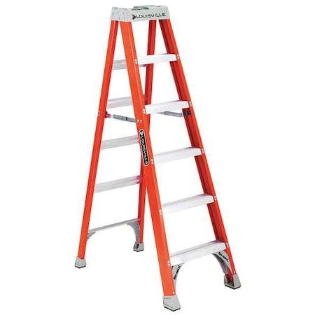6 ft Fiberglass Stepladder, 300 lb Capacity MPN:FS1506