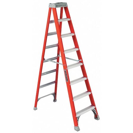 8 ft Fiberglass Stepladder, 300 lb Capacity MPN:FS1508