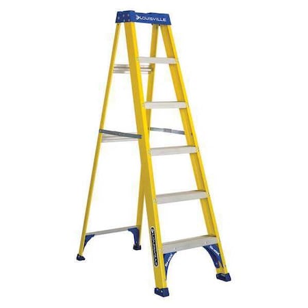 6 ft Fiberglass Stepladder, 250 lb Capacity MPN:FS2006