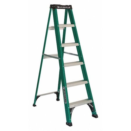 6 ft Fiberglass Stepladder, 225 lb Capacity MPN:FS4006