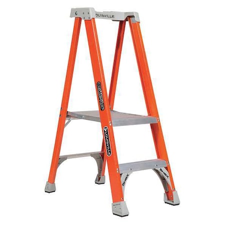 4 ft 0.33 in Fiberglass Platform Stepladder, 300 lb Capacity MPN:FXP1702