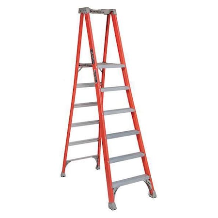 8 ft 1 in Fiberglass Platform Stepladder, 300 lb Capacity MPN:FXP1706