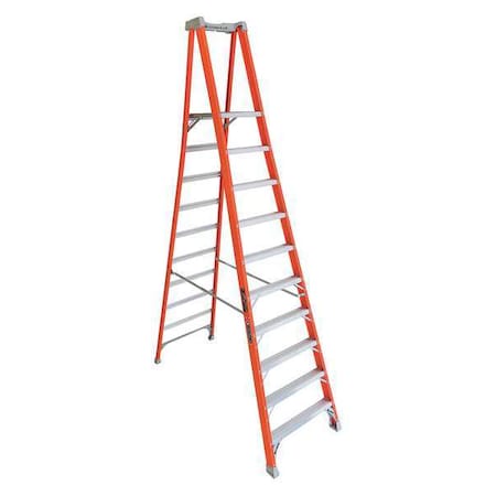 11 ft 11 in Fiberglass Platform Stepladder, 300 lb Capacity MPN:FXP1710