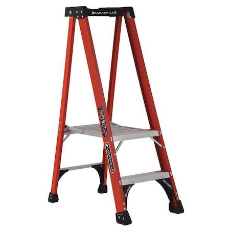 4 ft 9 in Fiberglass Platform Stepladder, 375 lb Capacity MPN:FXP1802HD