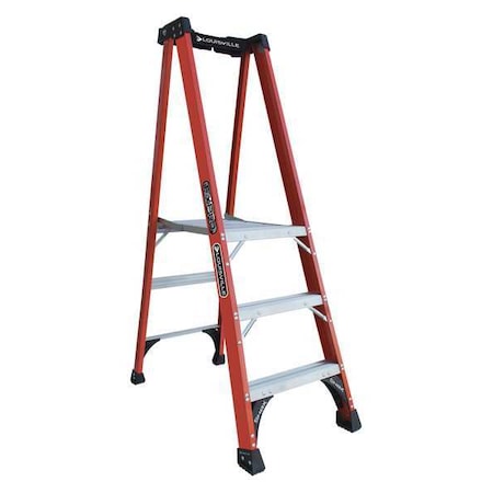 5 ft 8 in Fiberglass Platform Stepladder, 375 lb Capacity MPN:FXP1803HD