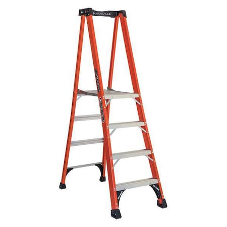 6 ft 8 in Fiberglass Platform Stepladder, 375 lb Capacity MPN:FXP1804HD
