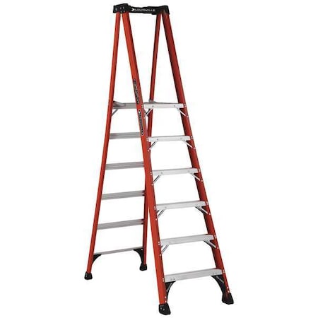 8 ft 6 in Fiberglass Platform Stepladder, 375 lb Capacity MPN:FXP1806HD